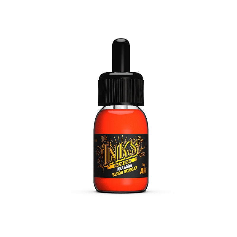 AK Interactive The INKS Blood Scarlet 30ml Acrylic Ink