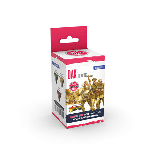 AK Interactive AK17502 Quick Gen DAK Uniforms Acrylic Paint Set 3 Colours