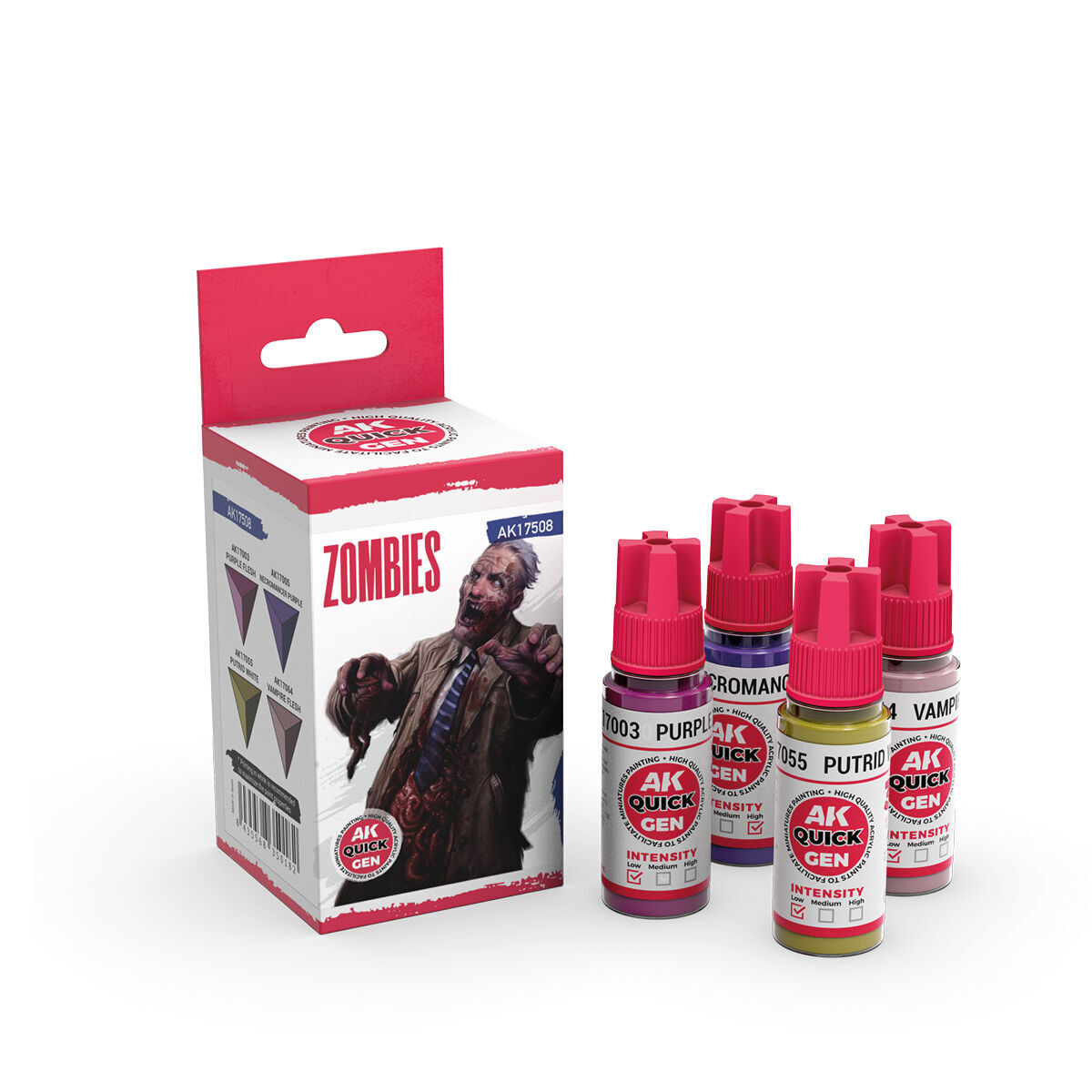 AK Interactive Quick Gen Zombies Acrylic Paint Set (4 Colours) (2)