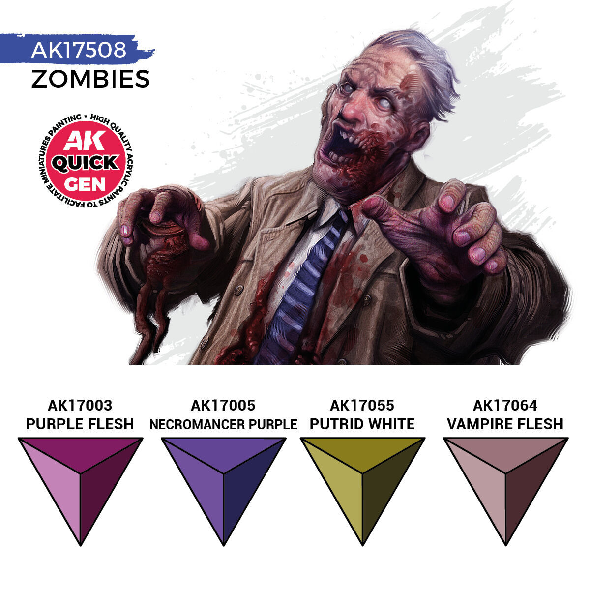 AK Interactive Quick Gen Zombies Acrylic Paint Set (4 Colours) (3)