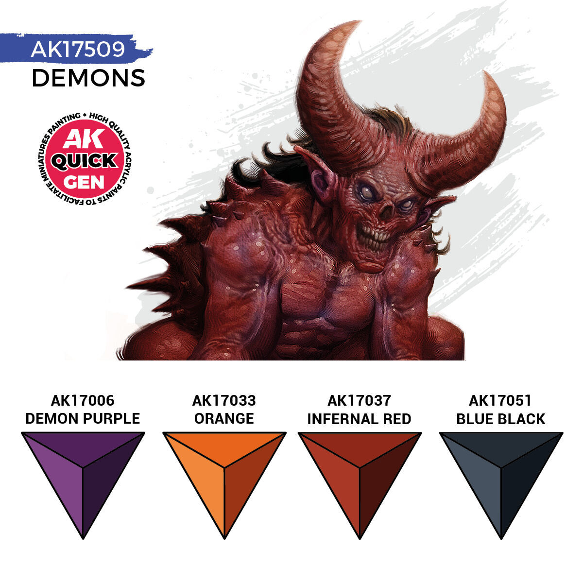 AK Interactive Quick Gen Demons Acrylic Paint Set (4 Colours) (3)