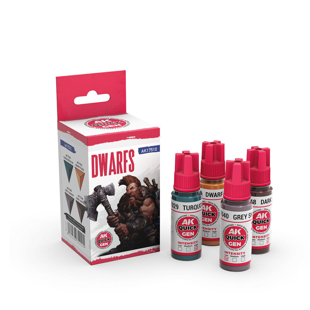 AK Interactive Quick Gen Dwarfs Acrylic Paint Set (4 Colours) (2)
