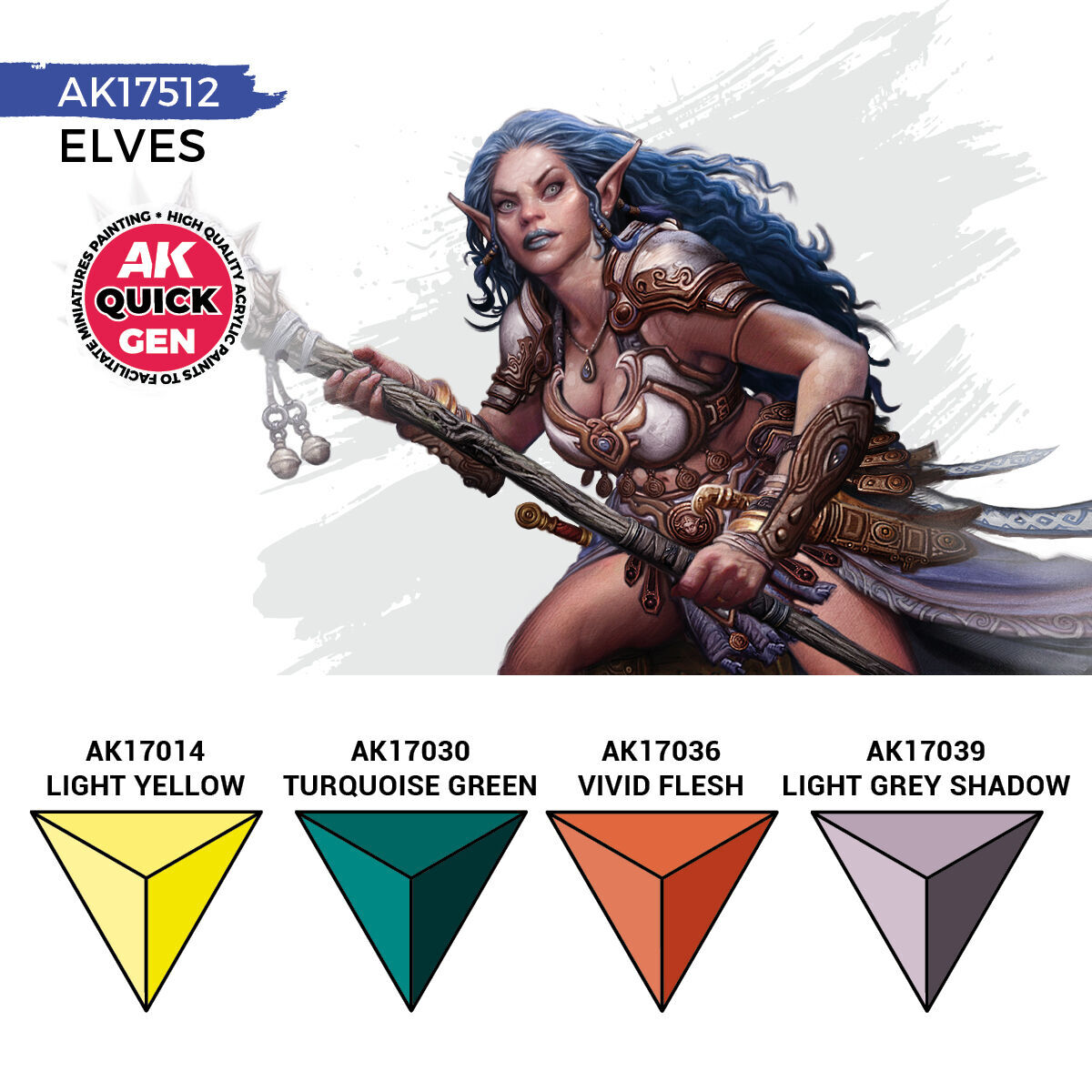 AK Interactive Quick Gen Elves Acrylic Paint Set (4 Colours) (3)
