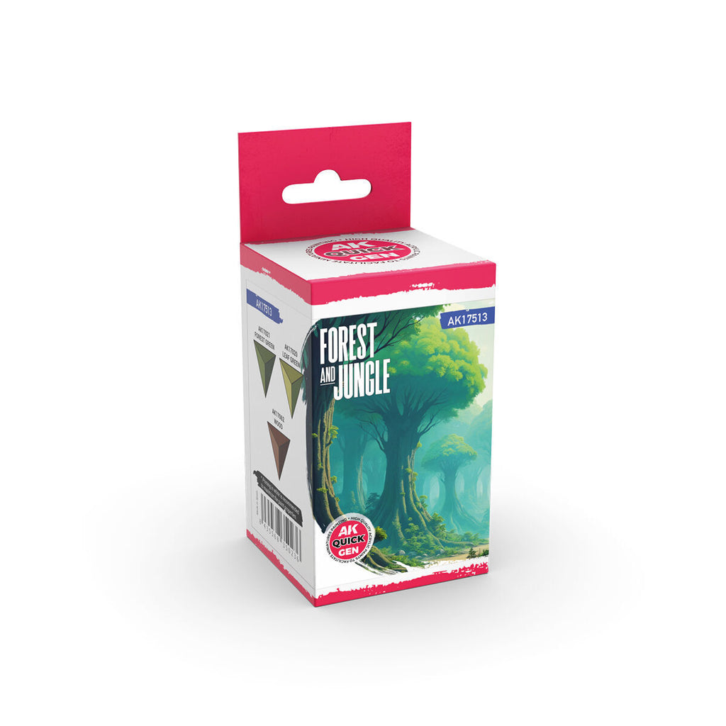 AK Interactive Quick Gen Forest & Jungle Acrylic Paint Set (3 Colours)