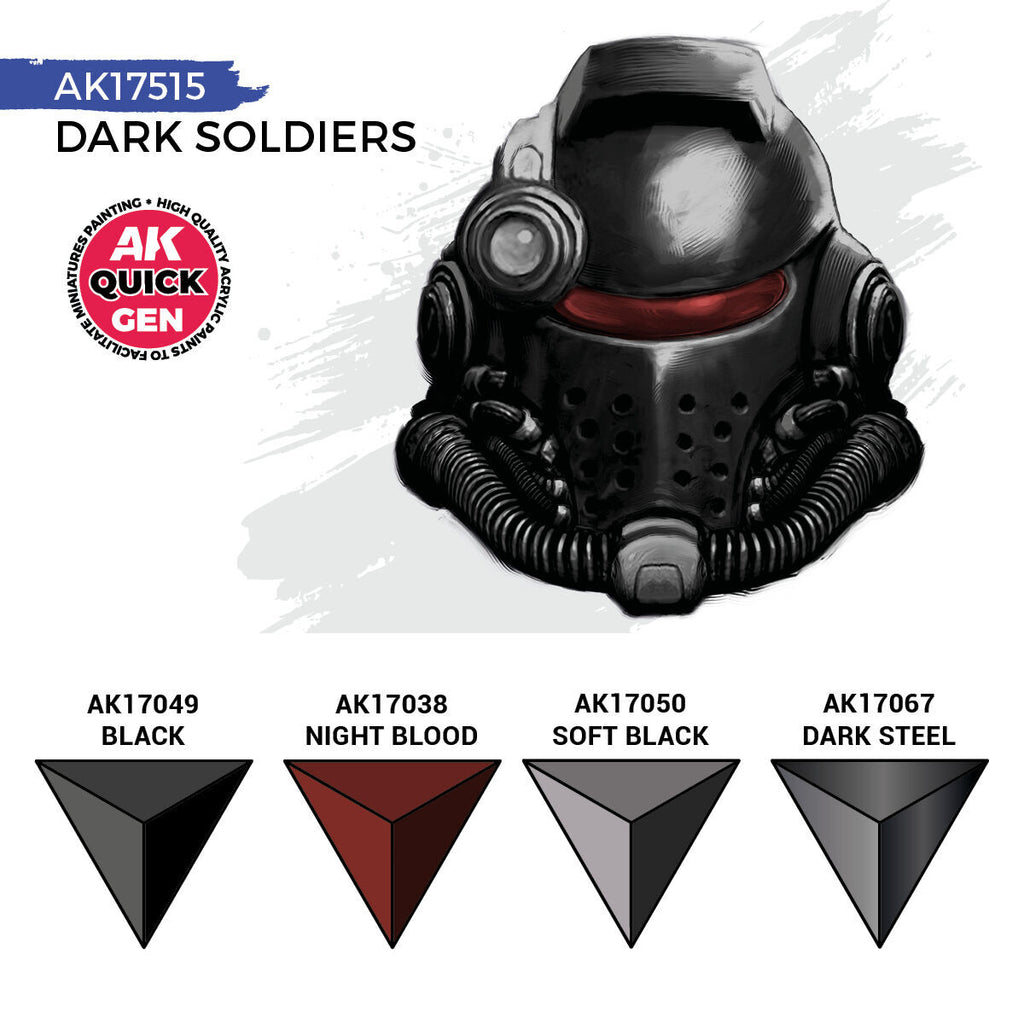 AK Interactive Quick Gen Dark Soldiers Acrylic Paint Set (4 Colours) (3)