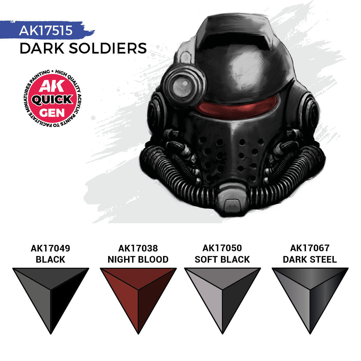 AK Interactive Quick Gen Dark Soldiers Acrylic Paint Set (4 Colours) (3)