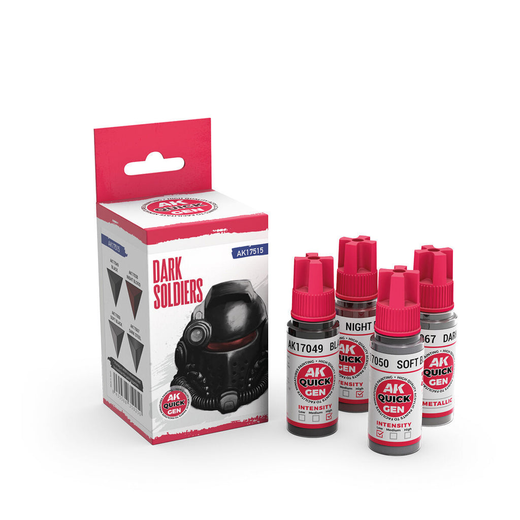 AK Interactive Quick Gen Dark Soldiers Acrylic Paint Set (4 Colours) (2)