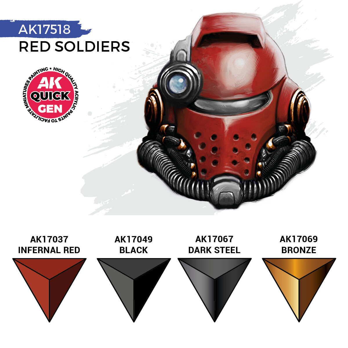 AK Interactive Quick Gen Red Soldiers Acrylic Paint Set (4 Colours) (3)