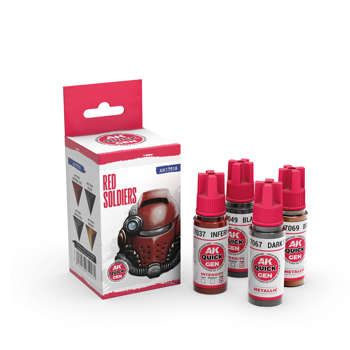 AK Interactive Quick Gen Red Soldiers Acrylic Paint Set (4 Colours) (2)