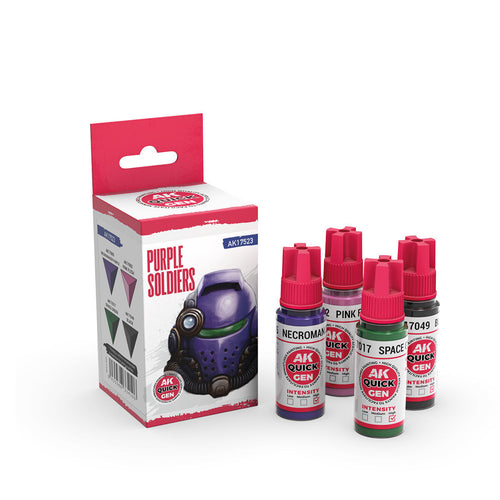 AK Interactive Quick Gen Purple Soldiers Acrylic Paint Set (4 Colours) (2)