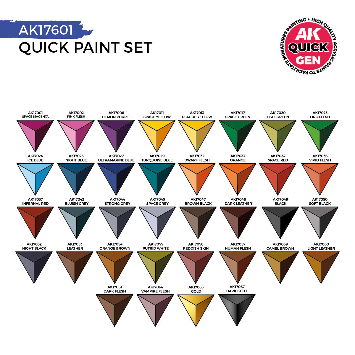 AK Interactive Quick Gen Quick Paint Set (36 Colours + 2 Brushes) (3)