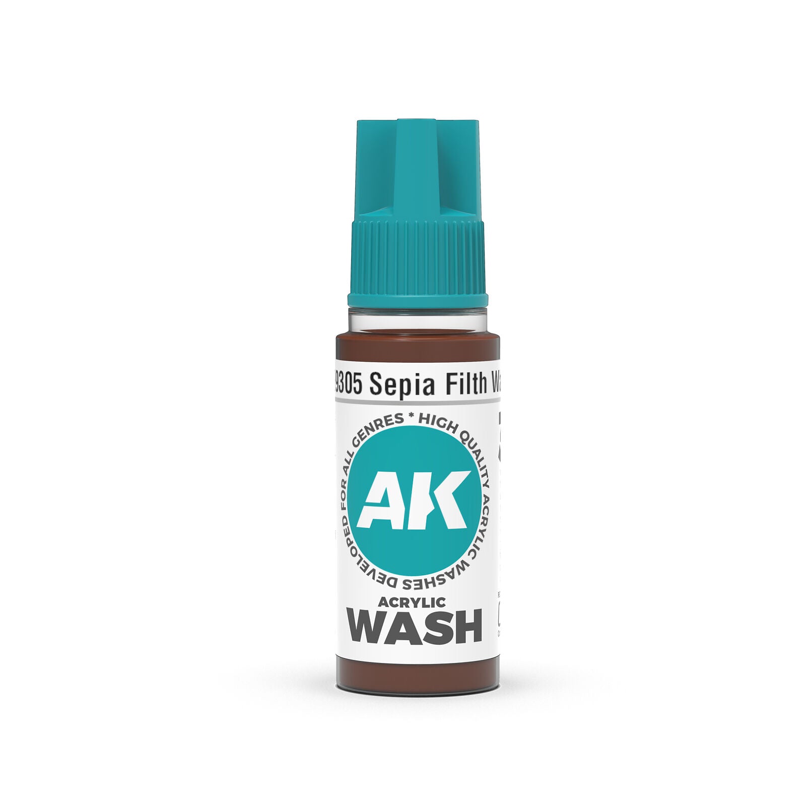 AK Interactive AK19305 Acrylic Wash Sepia Filth Wash 18ml