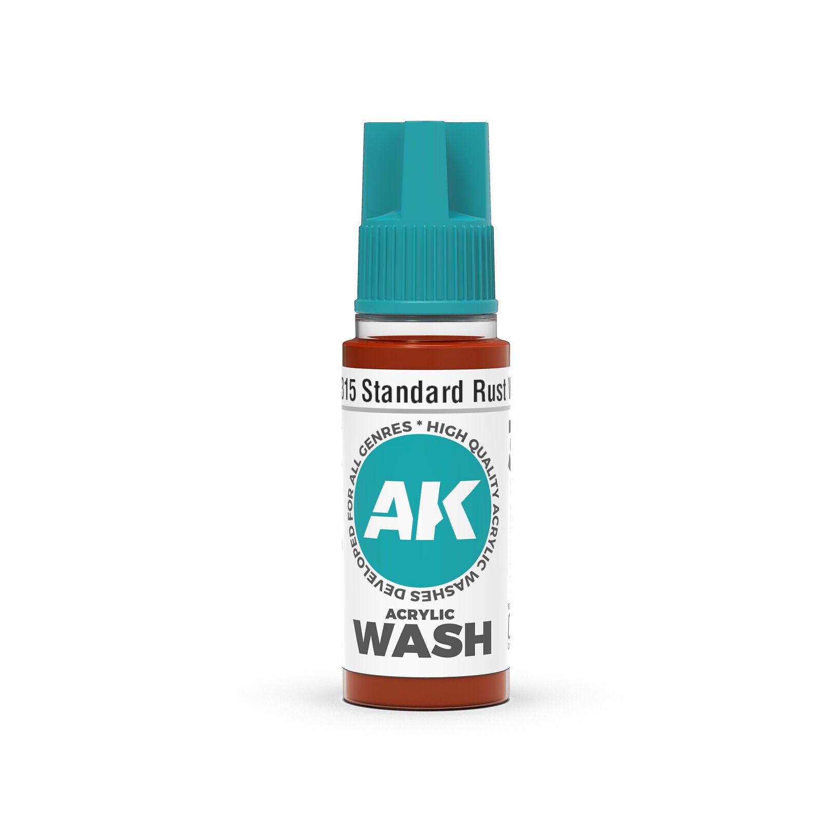 AK Interactive AK19315 Acrylic Wash Standard Rust 18ml