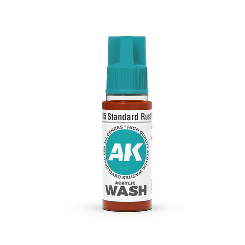 AK Interactive AK19315 Acrylic Wash Standard Rust 18ml