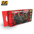 AK Interactive AK3250 WOODLAND & FLECK CAMO (8346765132013)