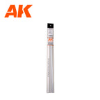 AK Interactive AK6548 Styrene Square Hollow Tube 4.00x350mm 0.7mm (Pack of 3)