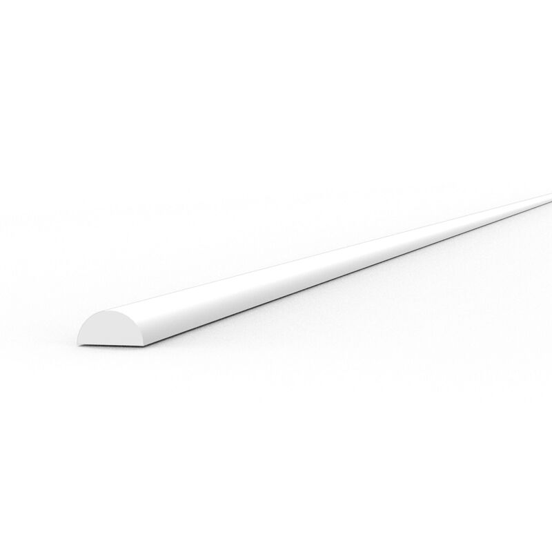 AK Interactive AK6551 Styrene Half Cane 1.00 x 350mm Pack of 5