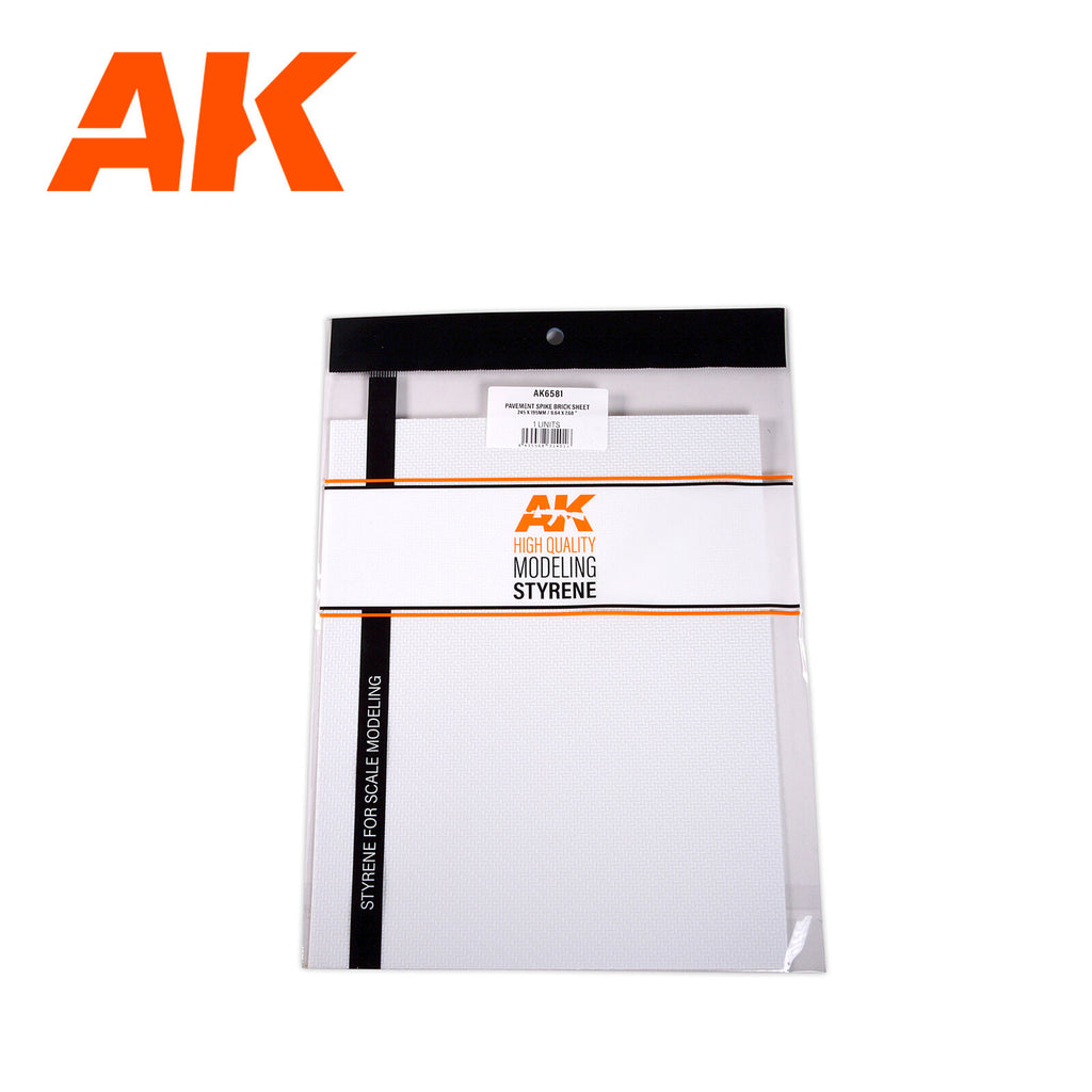 AK Interactive AK6581 Styrene Pavement Spike Brick Sheet 245x195mm