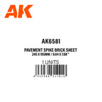 AK Interactive AK6581 Styrene Pavement Spike Brick Sheet 245x195mm