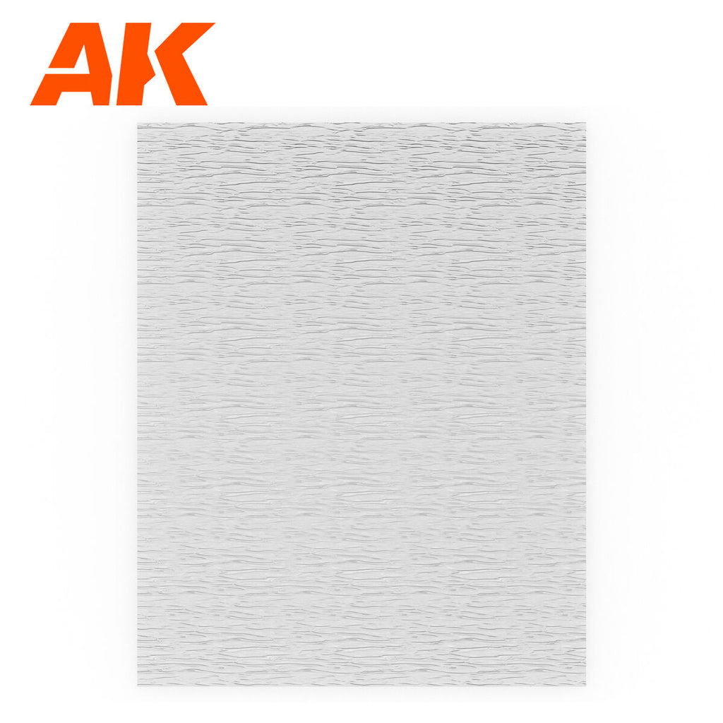 AK Interactive Styrene Water Sheet Transparent Running Water 245 x