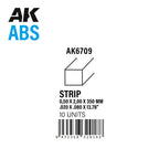 AK Interactive AK6709 ABS Strips 0.50 x 2.00 x 350mm
