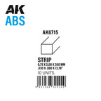 AK Interactive AK6715 ABS Strips 0.75 x 2.00 x 350mm