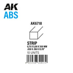 AK Interactive AK6718 ABS Strips 0.75 x 5.00 x 350mm