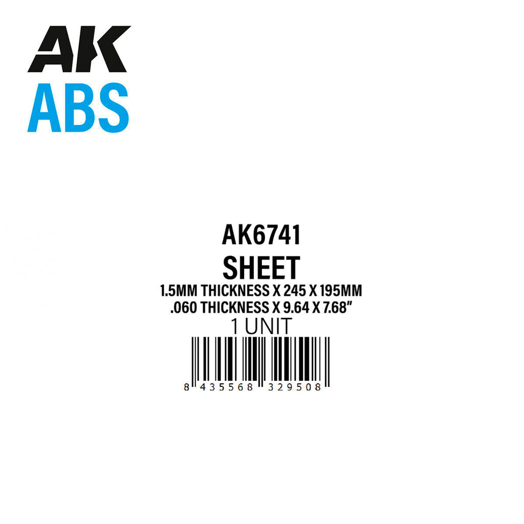 AK Interactive AK6741 ABS Sheet 1.5mm