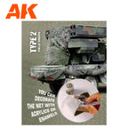 AK Interactive AK8067 Regular Camouflage Net Type 2 Field Green