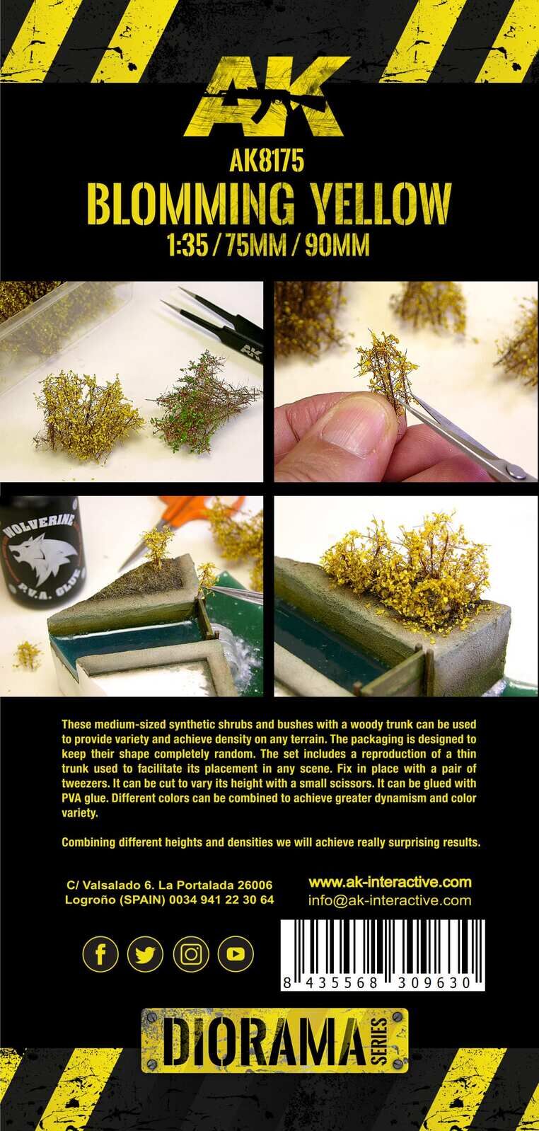 AK Interactive AK8175 Dioramas Blomming Yellow Shrubberies