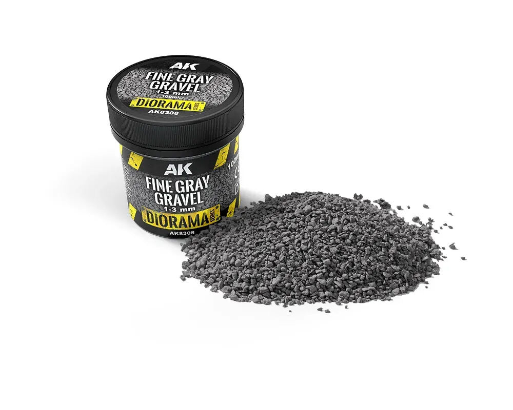 AK Interactive AK8308 Fine Gray Gravel 1-3 mm 100ml