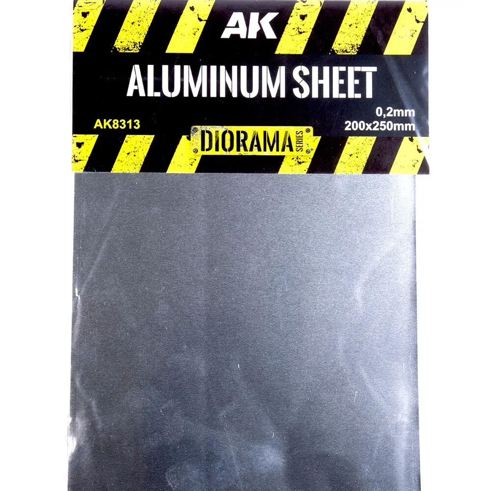 AK Interactive AK8313 Aluminium Sheet 200Âµm 200x250mm