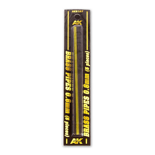 AK Interactive Brass Pipes 08mm 5 Units