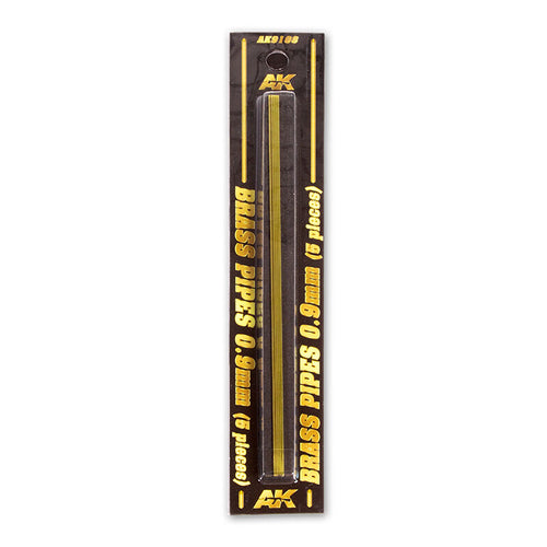 AK Interactive Brass Pipes 09mm 5 Units