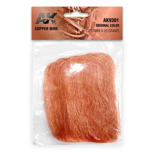 AK Interactive Copper Wire 007mm X 20 Grams Original Color