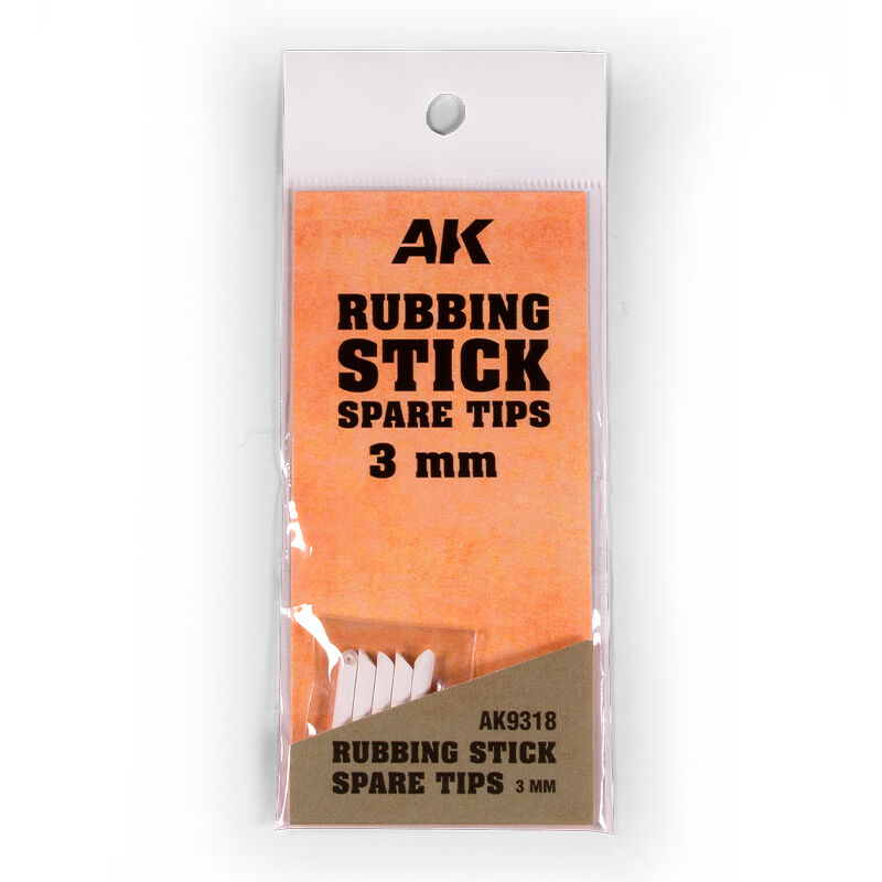 AK Interactive AK9318 Rubbing Stick Spare Tips 3mm