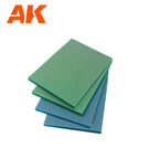 AK Interactive AK9327 Soft and Smooth Sponge Sandpaper Set 4 Units