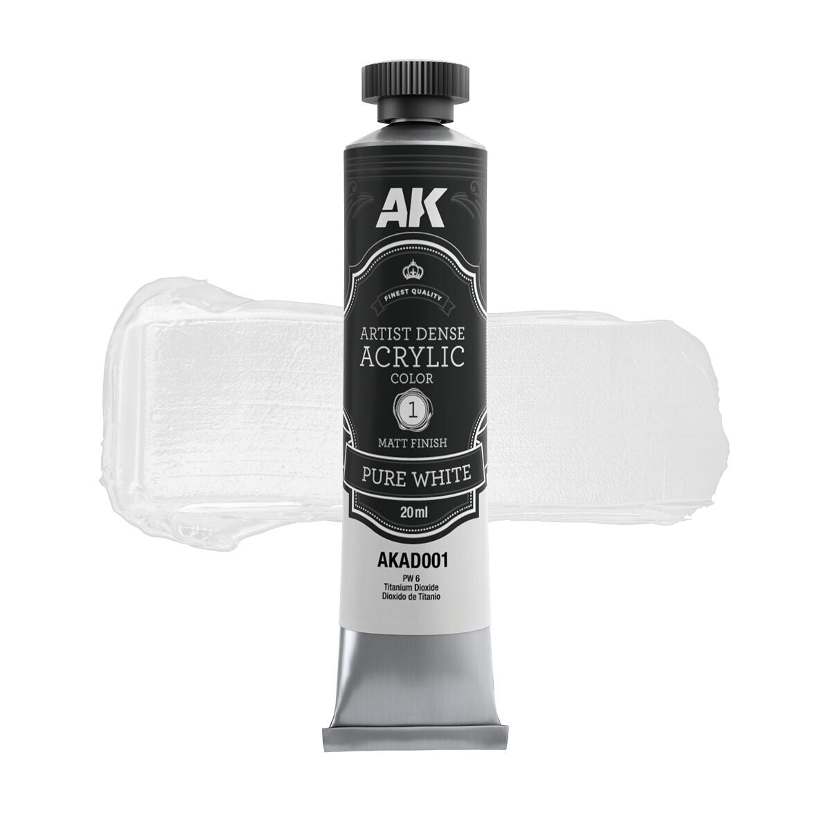 AK Interactive Artist Dense Acrylic Pure White 20ml