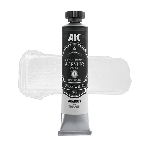 AK Interactive Artist Dense Acrylic Pure White 20ml