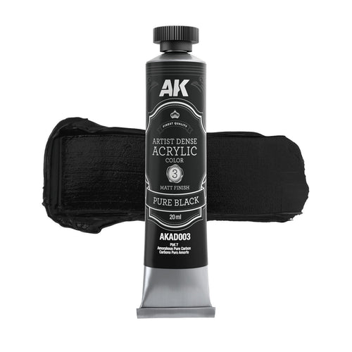 AK Interactive Artist Dense Acrylic Pure Black 20ml