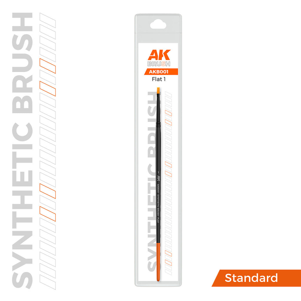 AK Interactive AKB001 Synthetic Brush Flat 1