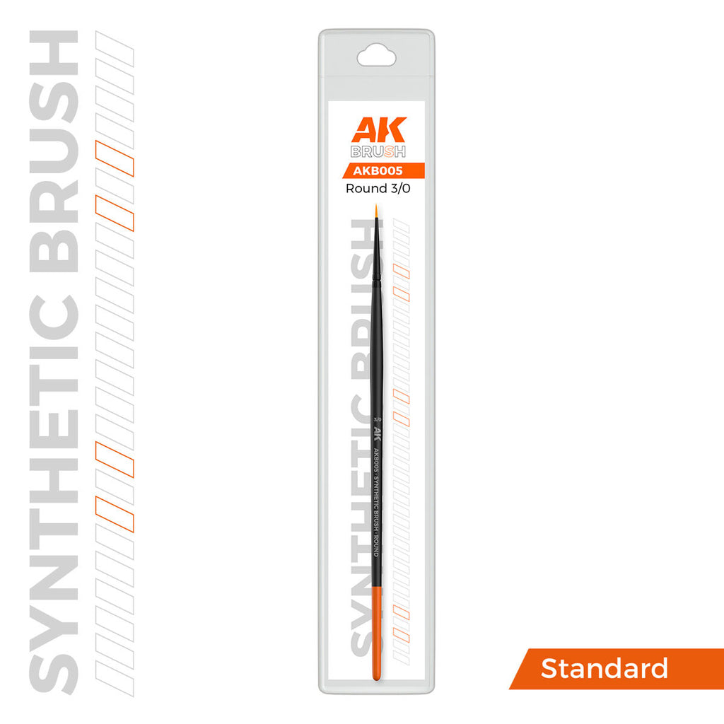 AK Interactive AKB005 Synthetic Brush Round 3/0
