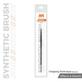 AK Interactive AKB028 Synthetic Brush Chipping Technique Round