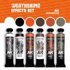 AK Interactive AKG25 Gouache Weathering Effects Set