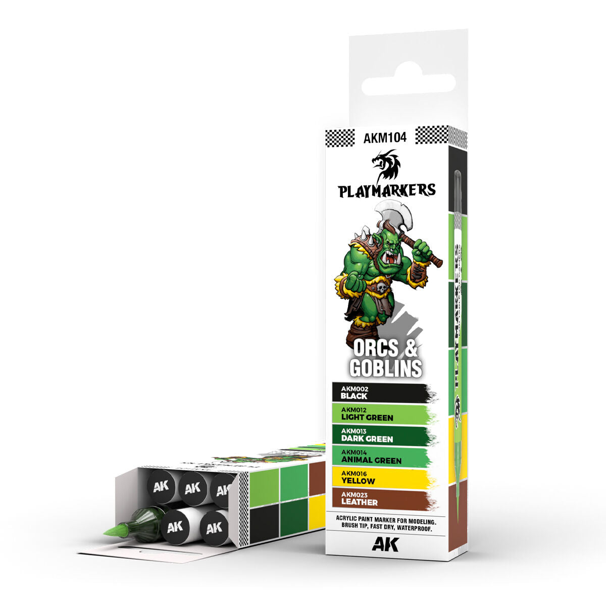 AK Interactive AKM104 Playmarkers Set Orcs & Goblins 6 Colours