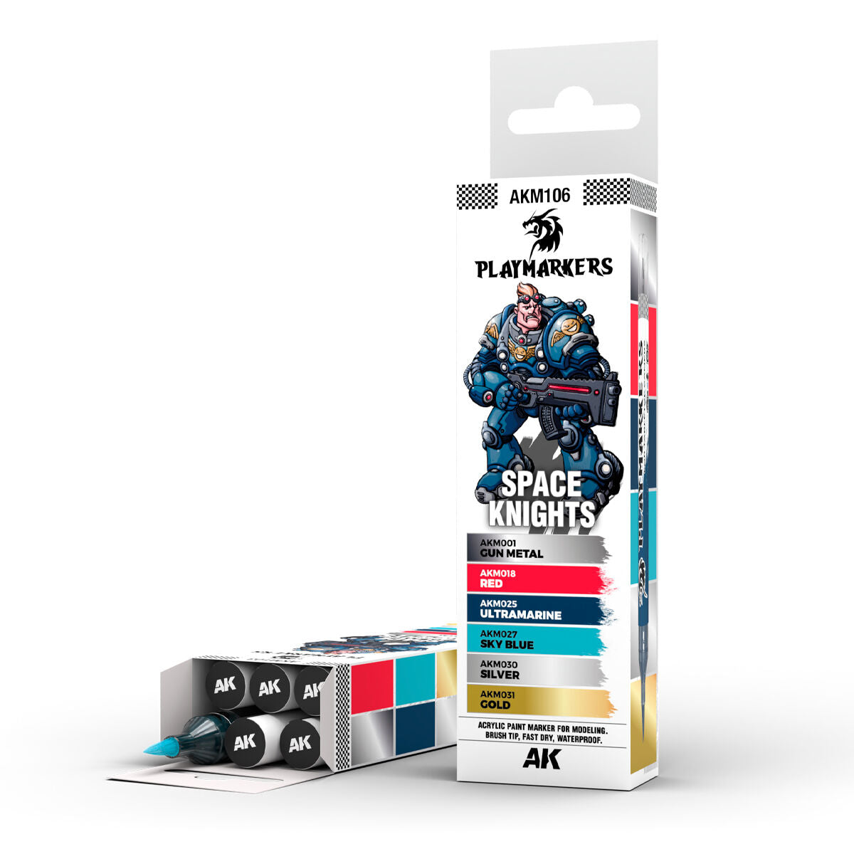 AK Interactive AKM106 Playmarkers Set Space Knight 6 Colours