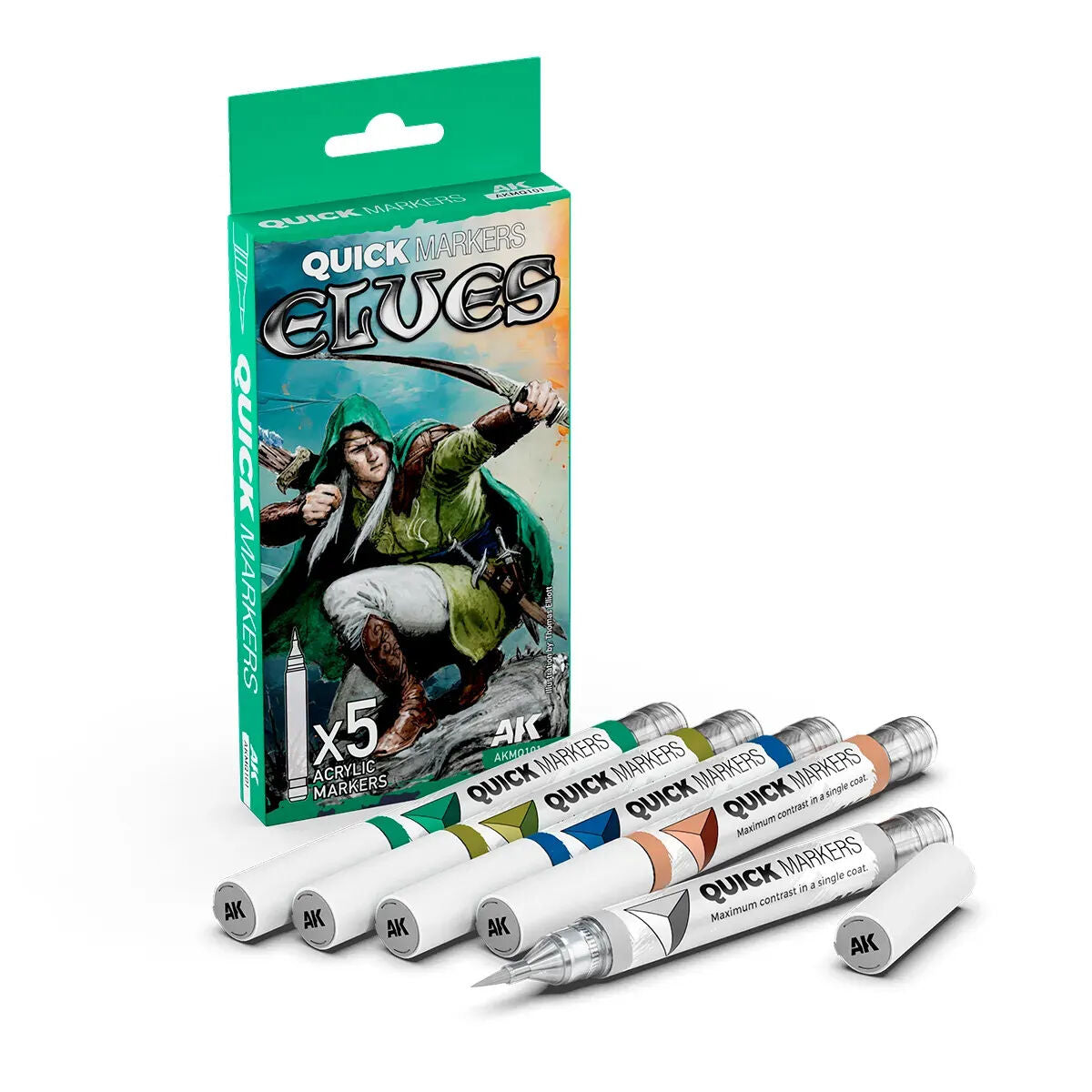 AK Interactive Quick Marker Set Elves - 5 Colour Set