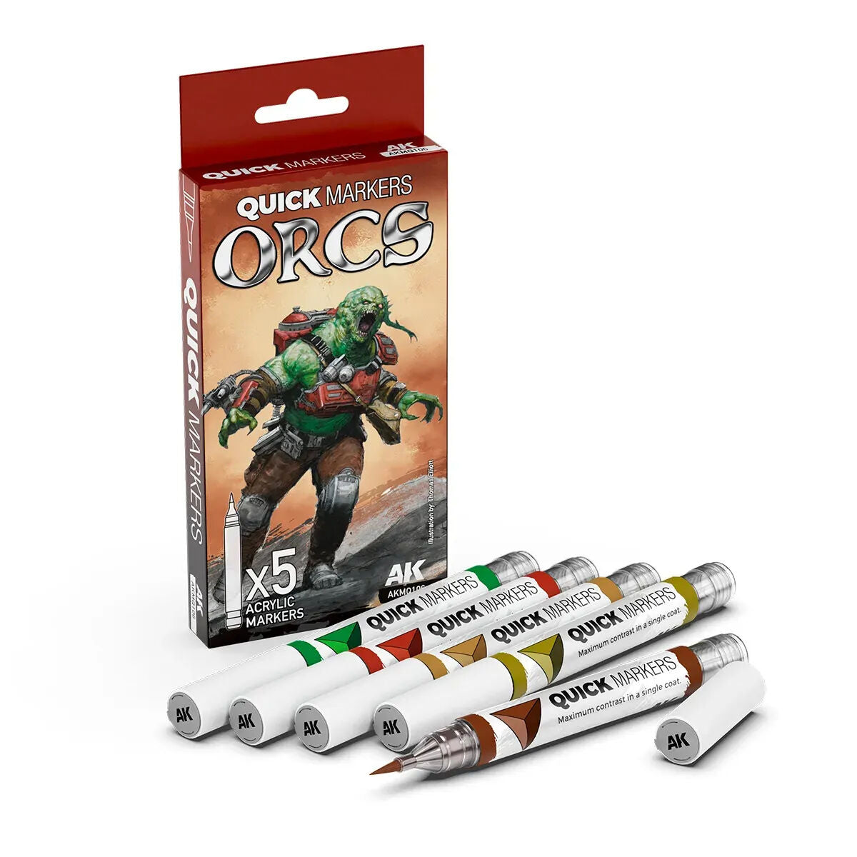 AK Interactive Quick Marker Set Orcs - 5 Colour Set