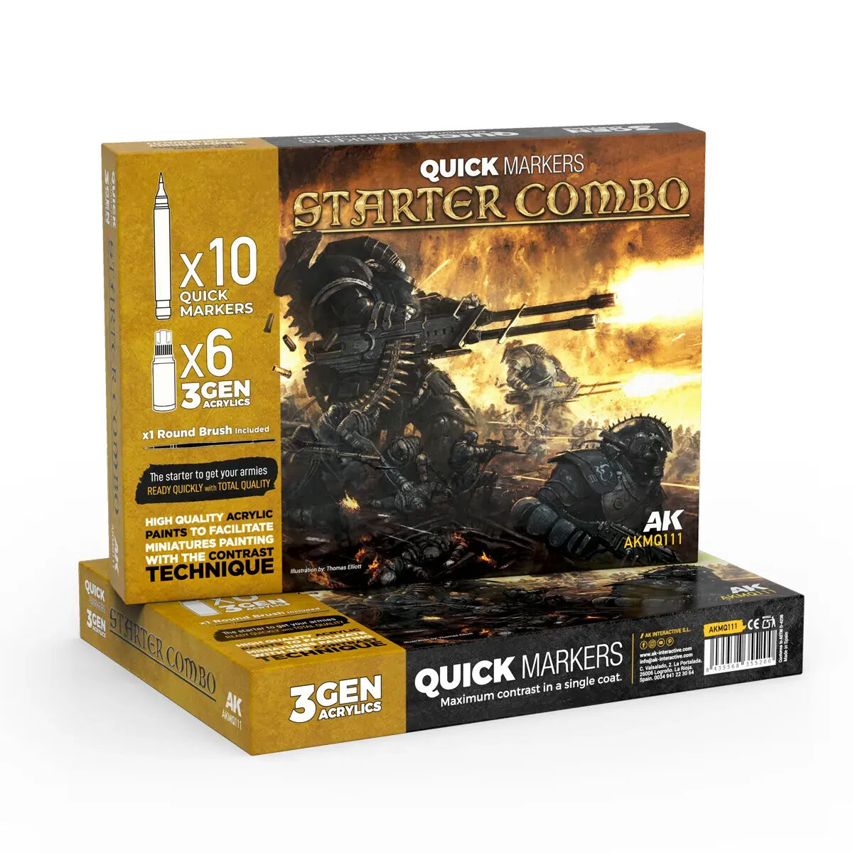 AK Interactive Quick Marker Set Starter Combo Quick Markers + 3Gen Set