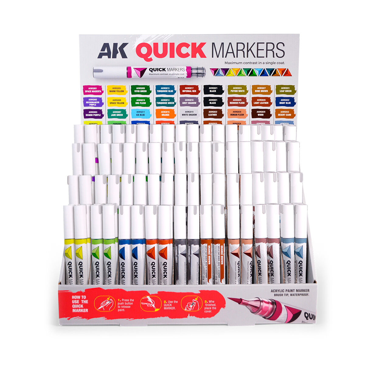AK Interactive Display Quick Markers Cardboard Display